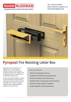 Pyropost Fire Resisting Letter Box