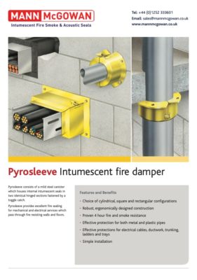 Pyrosleeve Intumescent fire damper