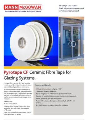 pyrotape cf : ceramic fibre tape for glazing systems