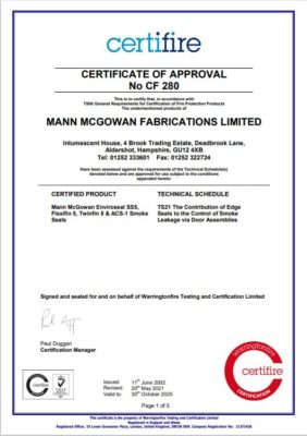 CF280 Certificate